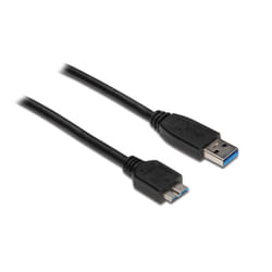 Alcasa USB 3.0 A/USB 3.0 Micro B, 2m câble USB USB 3.2 Gen 1 (3.1 Gen 1) USB A Micro-USB B Noir