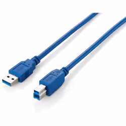 Equip 128292, 1,8 m, USB A, USB B, USB 3.2 Gen 1 (3.1 Gen 1), Mâle/Mâle, Bleu