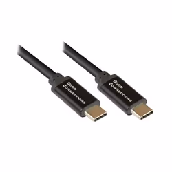 Alcasa 2213-SF010S, 1 m, USB C, USB C, USB 2.0, 480 Mbit/s, Noir