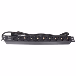 Alcasa GC-N0107, 1,8 m, Intérieure, Coupleur C14, Noir, 9 sortie(s) CA, 2500 W