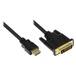 Alcasa 1m HDMI/DVI-D Noir