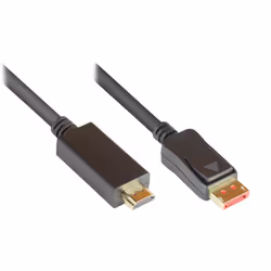 Alcasa DP14-HDMI1, 1 m, DisplayPort, HDMI, Mâle, Mâle, Droit