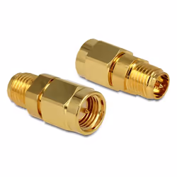 DeLOCK 88734, RP-SMA, SMA, Mâle, Mâle, Or, Or