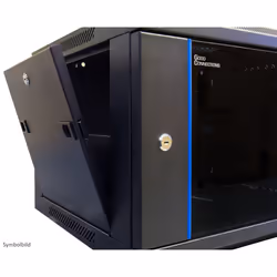 Alcasa GC-R0005 étagère 4U Rack monté sur le mur Noir, Bleu