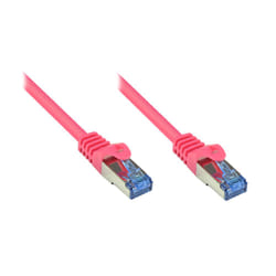 Alcasa Cat6a 15m câble de réseau Magenta S/FTP (S-STP)
