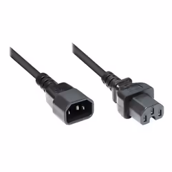 Alcasa 2m C15 - C14, 2 m, Coupleur C15, Coupleur C14
