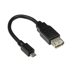 Alcasa 2511-OTG câble USB 0,1 m USB 2.0 Micro-USB B USB A Noir