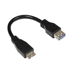 Alcasa 2711-OTG câble USB 0,1 m USB 3.2 Gen 1 (3.1 Gen 1) Micro-USB B USB A Noir