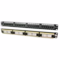 LogiLink Patch Panel 19" CAT6 24-Port, Noir