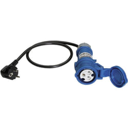 Benning - 044143 Adaptateur de mesure Prise mâle + contact de protection - femelle cee Cara bleu
