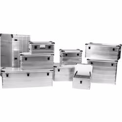 ALUTEC D 415, Boîte de rangement, Aluminium, Rectangulaire, Aluminium, Monochromatique, Aluminium