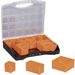 Alutec - Coffret de rangement séparations variables 56110 (l x l x h) 300 x 255 x 54 mm Nombre de compartiments: 16 1 pc(