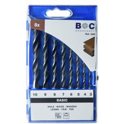 Bohrcraft - Jeu de mèches à bois H80 // 3 - 10 x 1,0 / 8 pièces Engins de forage 31001430008