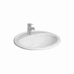 Lavabo encastré Ibon avec trop-plein dimensions : 520 x 410 x 185 mm matériau : céramique sanitaire installation : à encastre ...