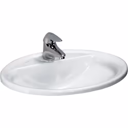 Laufen Pro B 1 x lavabo encastré encastrement par le haut 1 trou de robinetterie, avec trop-plein à lavant Dimensions (extéri ...