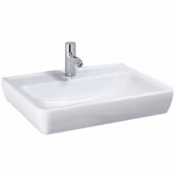 Laufen Pro A 1 x lavabo mural, à encastrer sans trou de robinetterie, avec trop-plein Dimensions : Longueur : 600 mm, largeur ...