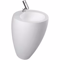 Laufen Alessi One 1 x lavabo Sur pied, suspendu 1 trou de robinetterie au centre avec trop-plein avec colonne intégrée avec r ...