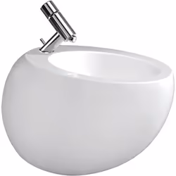 LAUFEN Alessi One 1 x bidet mural suspendu avec trop-plein caché incl. set de montage EasyFit H 89282 7 pour M12 un trou de r ...