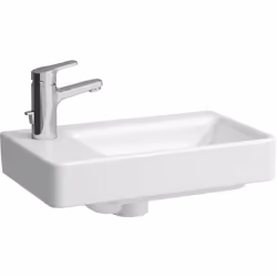 LAUFEN Pro S 1 x lave-mains suspendu, encastrable cuve à gauche, plage de robinetterie à droite sans trou de robinetterie, av ...