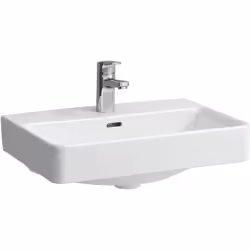 LAUFEN Pro S Compact 1 x lavabo suspendu, encastrable sans trou de robinetterie, sans trop-plein canal de trop-plein fermé en ...