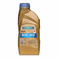 Huile moteur; RAVENOL; HCS; 5W-40 1; pour VOLKSWAGEN, RENAULT, BMW, PEUGEOT, MERCEDES-BENZ