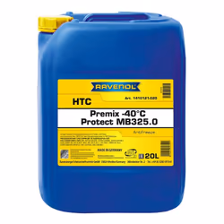 Antigel; RAVENOL; HTC Protect MB 325.0; ASTM D3306, ASTM D4340, ASTM D4985, SAE J1034, G11 Bleu 20 Mélange prêt à l'emploi sa ...