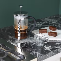 Leopold Vienna LV01533 machine à café manuelle Presse française 1 L Noir, Acier inoxydable, Transparent