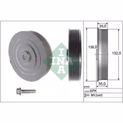Jeu de poulies damper INA 544 0009 20