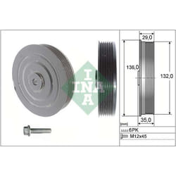 Jeu de poulies damper INA 544 0009 20