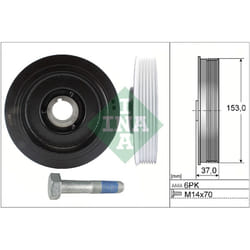 Jeu de poulies damper INA 544 0058 20