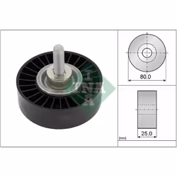 Galet enrouleur de courroie d'accessoire INA 532 0887 10