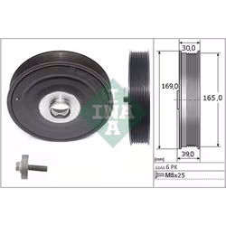 Jeu de poulies damper INA 544 0088 20