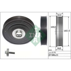Jeu de poulies damper INA 544 0088 20