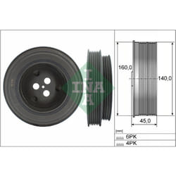 Poulie damper, vilebrequin INA 544 0131 10