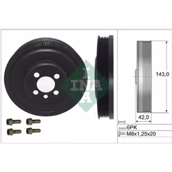 Jeu de poulies damper INA 544 0083 20