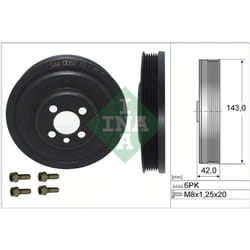 Jeu de poulies damper INA 544 0083 20
