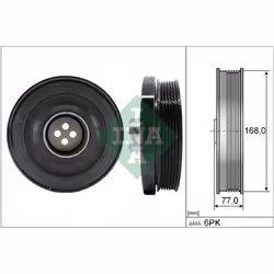 Poulie damper, vilebrequin INA 544 0130 10