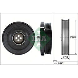 Poulie damper, vilebrequin INA 544 0130 10