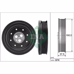 Poulie damper, vilebrequin INA 544 0134 10