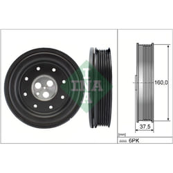 Poulie damper, vilebrequin INA 544 0134 10