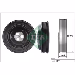 Poulie damper, vilebrequin INA 544 0132 10