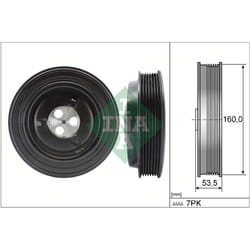 Poulie damper, vilebrequin INA 544 0132 10