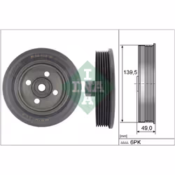 Poulie damper, vilebrequin INA 544 0139 10
