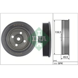 Poulie damper, vilebrequin INA 544 0139 10