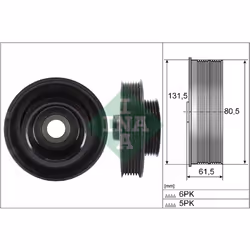 Poulie damper, vilebrequin INA 544 0141 10