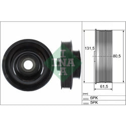 Poulie damper, vilebrequin INA 544 0141 10