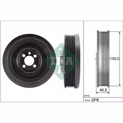 Poulie damper, vilebrequin INA 544 0138 10