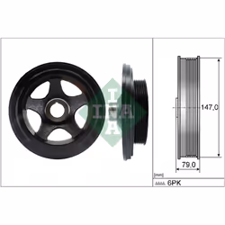 Poulie damper, vilebrequin INA 544 0142 10