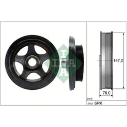 Poulie damper, vilebrequin INA 544 0142 10