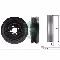 Poulie damper, vilebrequin INA 544 0163 10